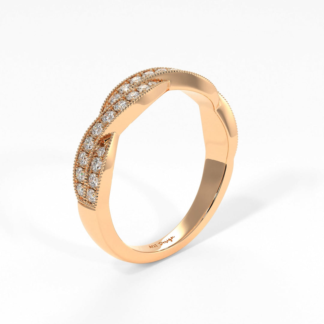 AGI Design Iris Lab-Created Diamonds Wedding Band