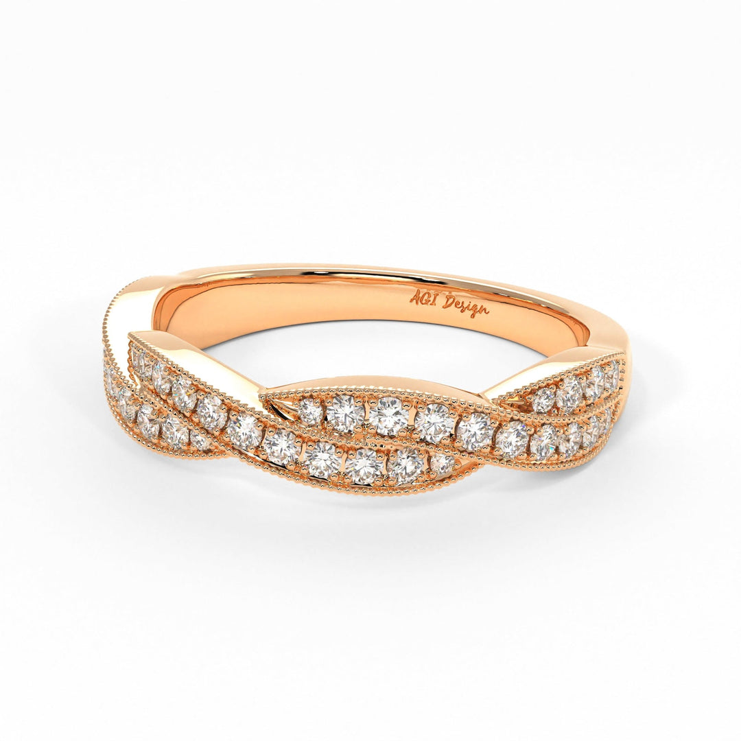 AGI Design Iris Lab-Created Diamonds Wedding Band