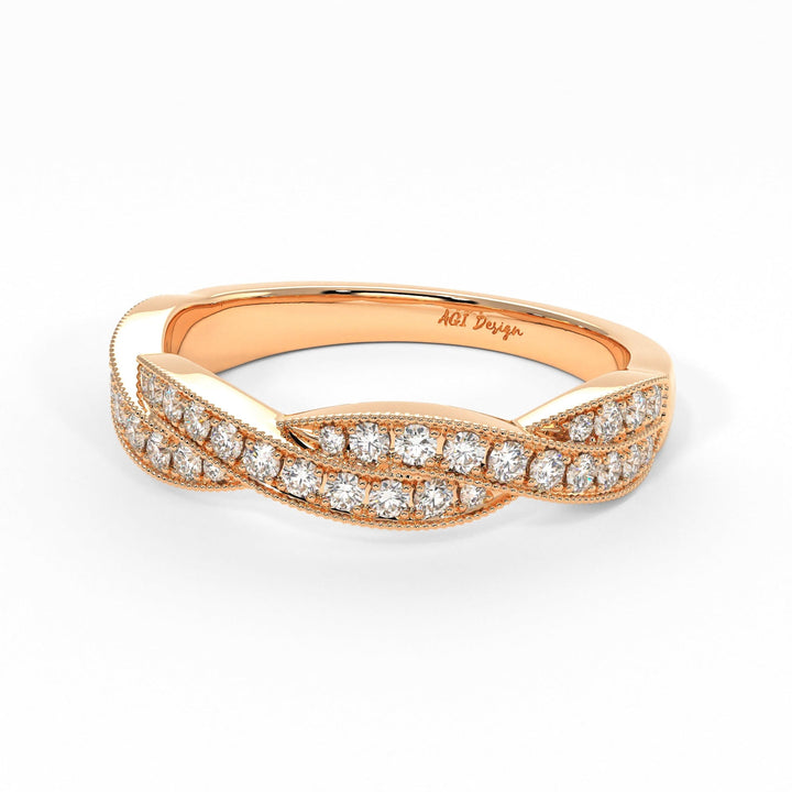 AGI Design Iris Lab-Created Diamonds Wedding Band