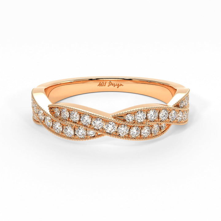 AGI Design Iris Lab-Created Diamonds Wedding Band