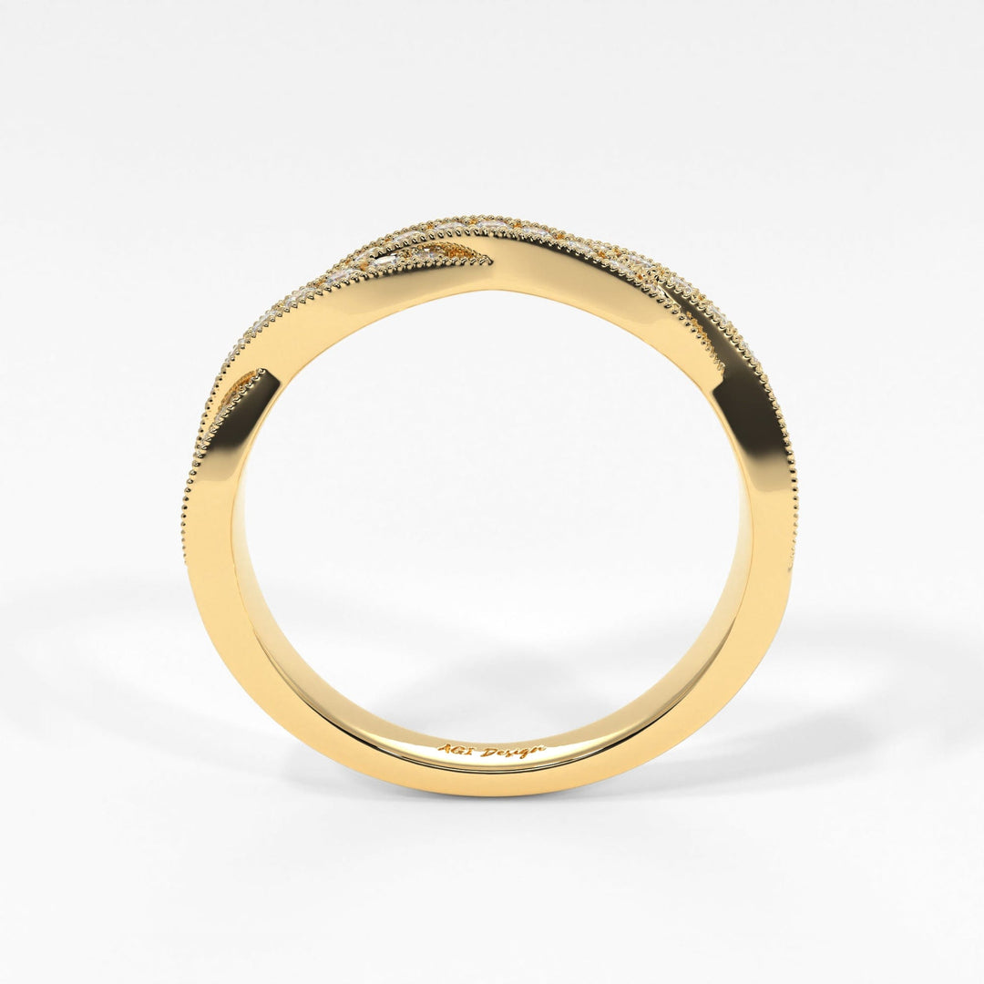 AGI Design Iris Lab-Created Diamonds Wedding Band