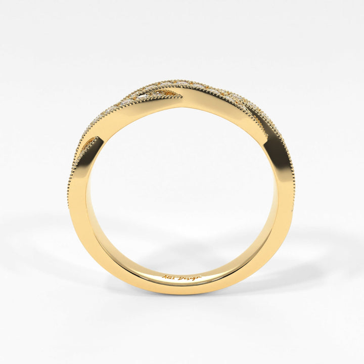 AGI Design Iris Lab-Created Diamonds Wedding Band
