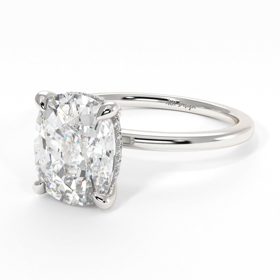 AGIDesignShop Jade Elongated Cushion Moissanite  Engagement Ring