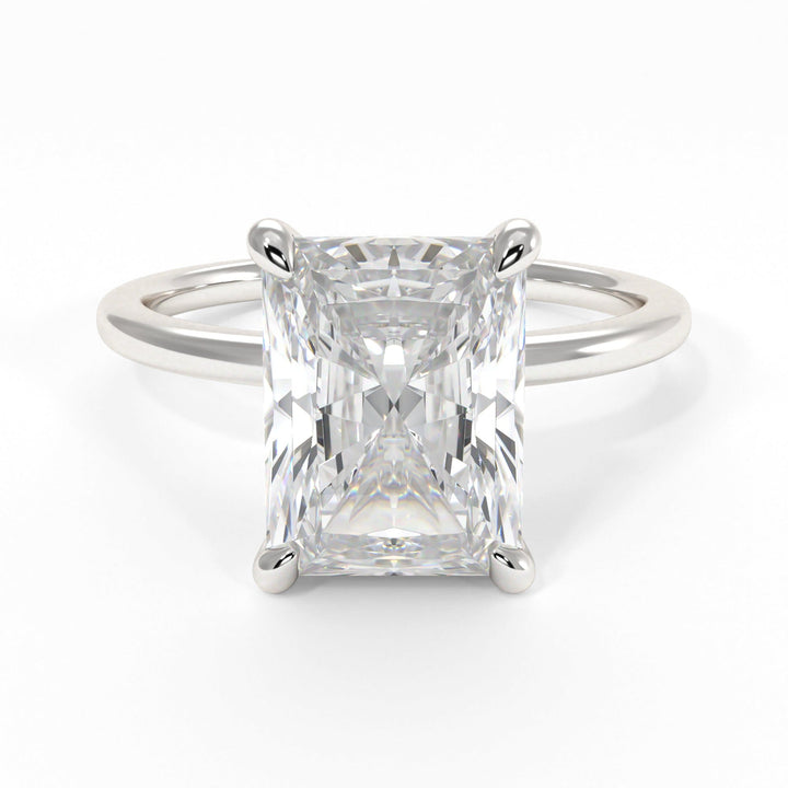 AGIDesignShop Jade Radiant/Emerald Moissanite  Engagement Ring