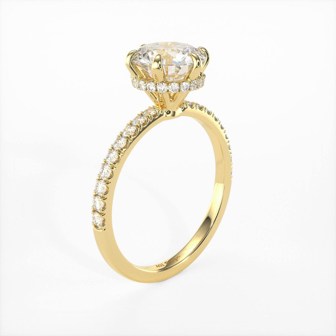 AGIDesignShop Jenny Round Moissanite Engagement Ring
