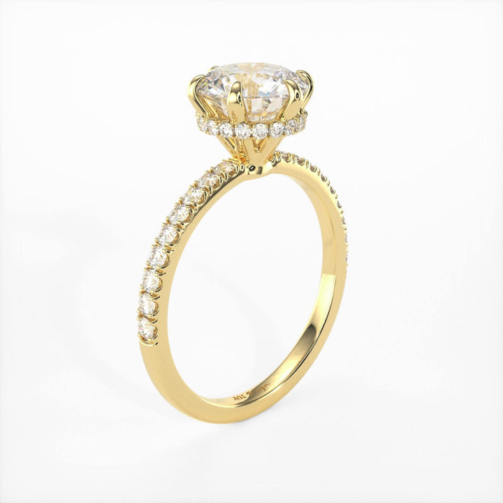AGIDesignShop Jenny Round Moissanite Engagement Ring