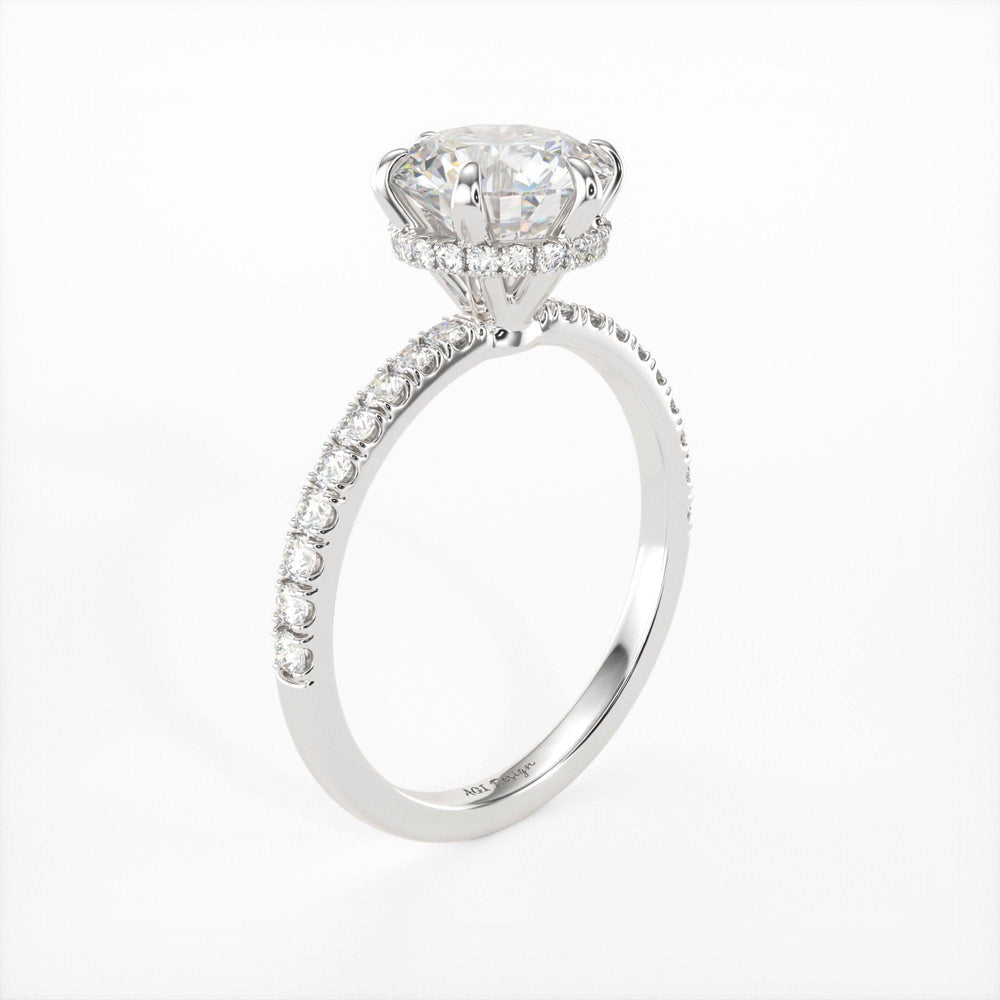 AGIDesignShop Jenny Round Moissanite Engagement Ring