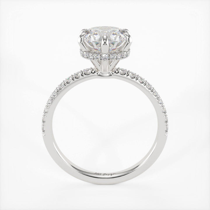 AGIDesignShop Jenny Round Moissanite Engagement Ring