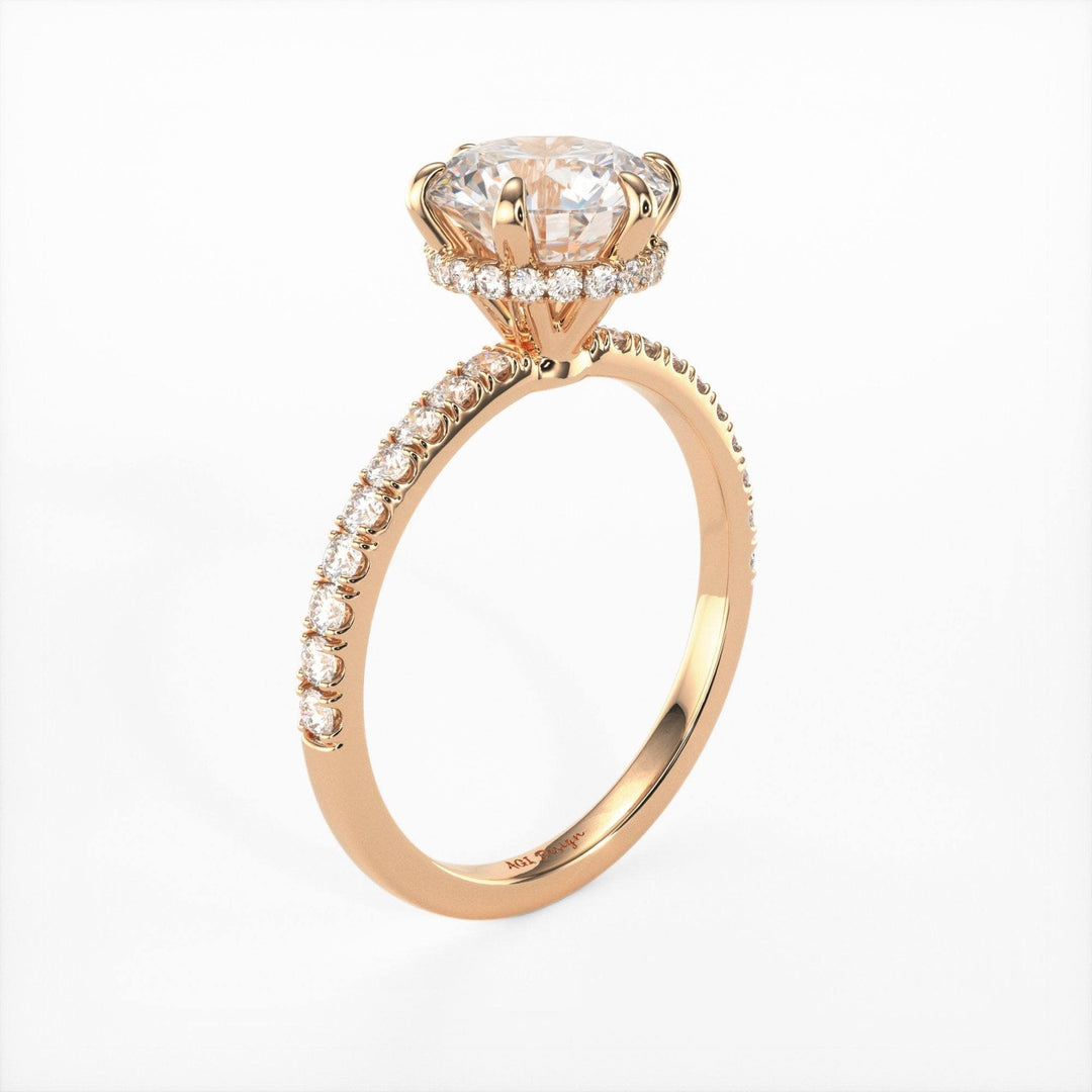 AGIDesignShop Jenny Round Moissanite Engagement Ring