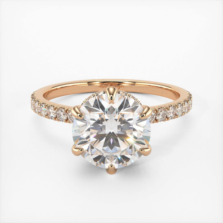 AGIDesignShop Jenny Round Moissanite Engagement Ring