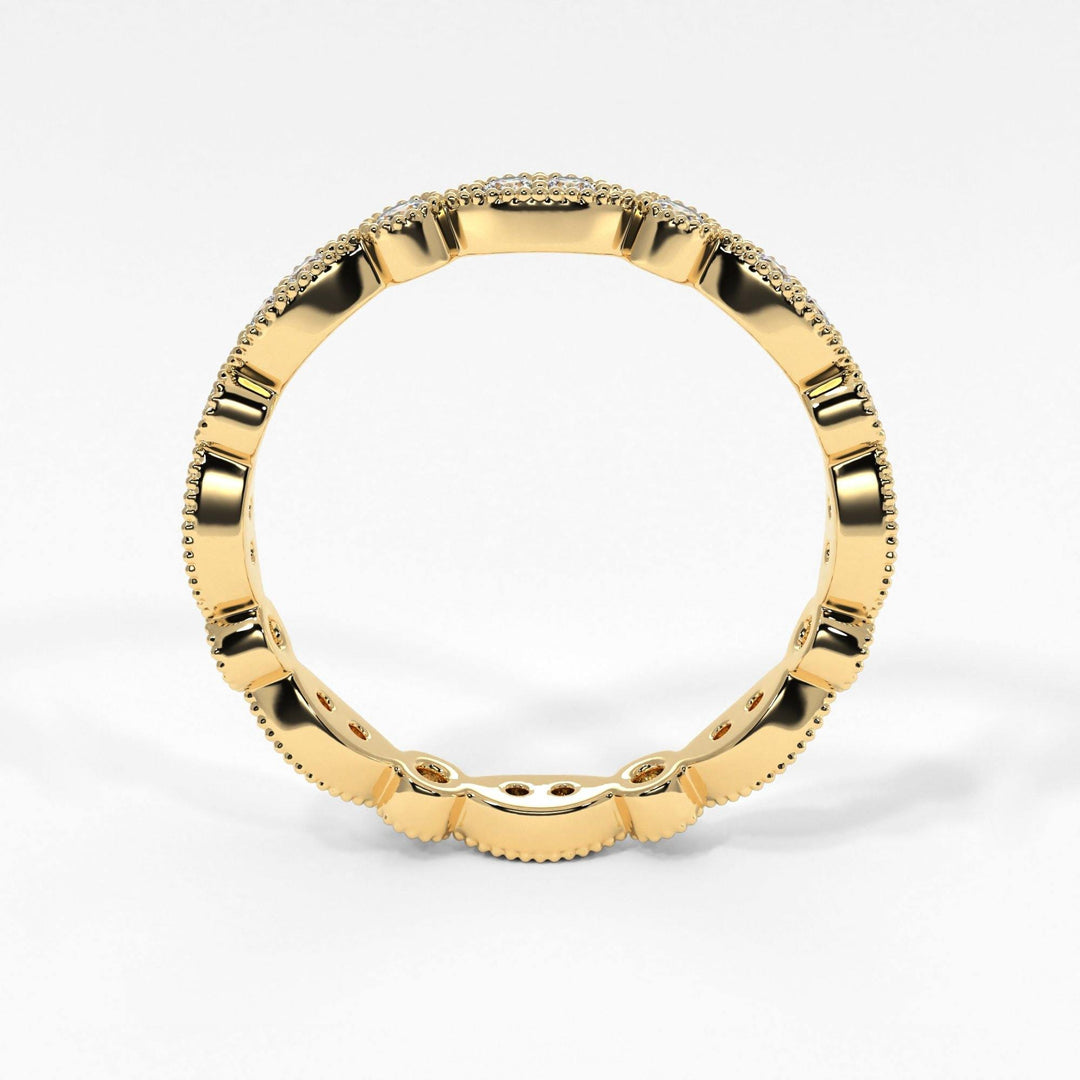 AGIDesignShop Lena Round Lab-created Diamonds Eternity Wedding Band