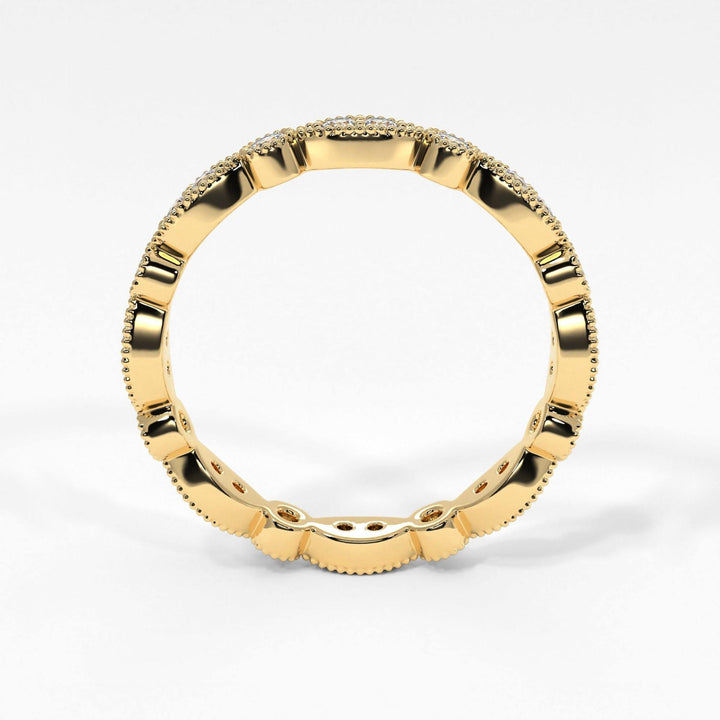 AGIDesignShop Lena Round Lab-created Diamonds Eternity Wedding Band