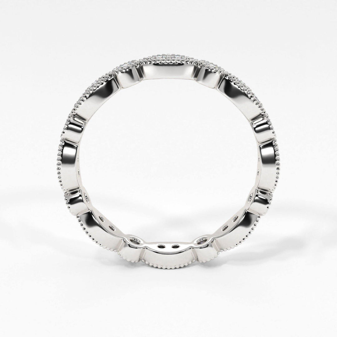 AGIDesignShop Lena Round Lab-created Diamonds Eternity Wedding Band