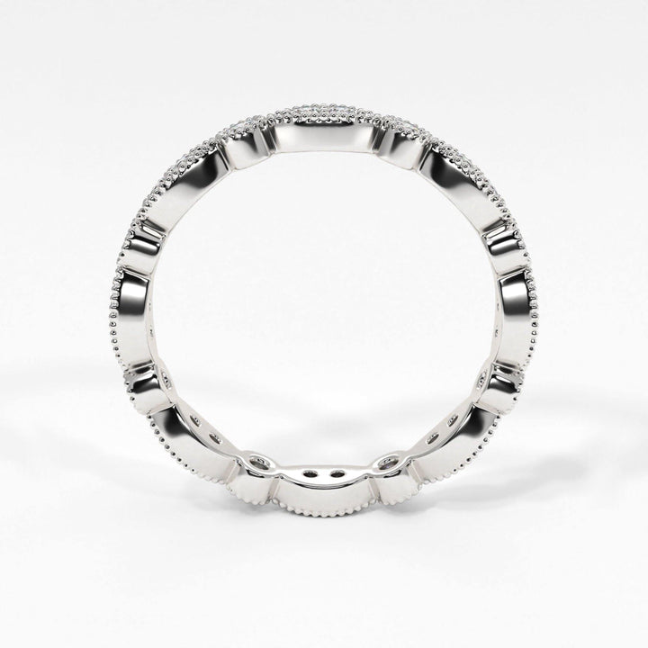 AGIDesignShop Lena Round Lab-created Diamonds Eternity Wedding Band
