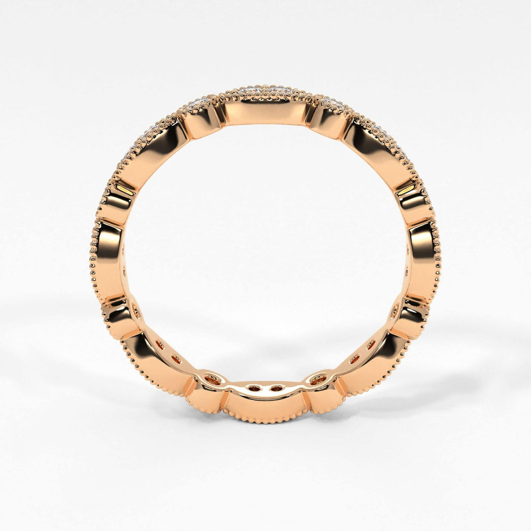 AGIDesignShop Lena Round Lab-created Diamonds Eternity Wedding Band