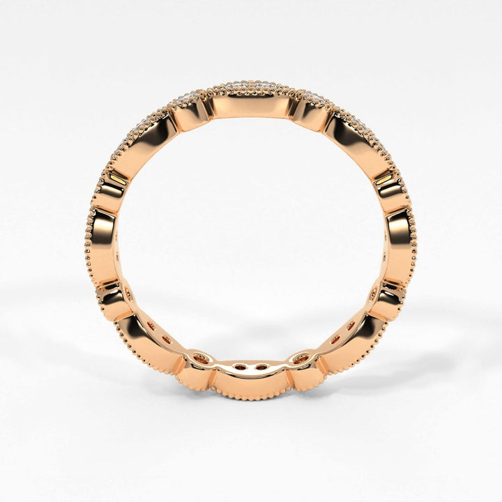 AGIDesignShop Lena Round Lab-created Diamonds Eternity Wedding Band