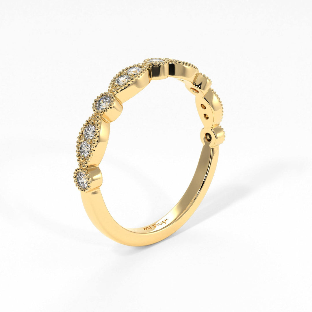 AGIDesignShop Lena Semi-Eternity Wedding Band