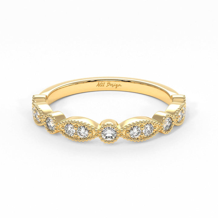 AGIDesignShop Lena Semi-Eternity Wedding Band