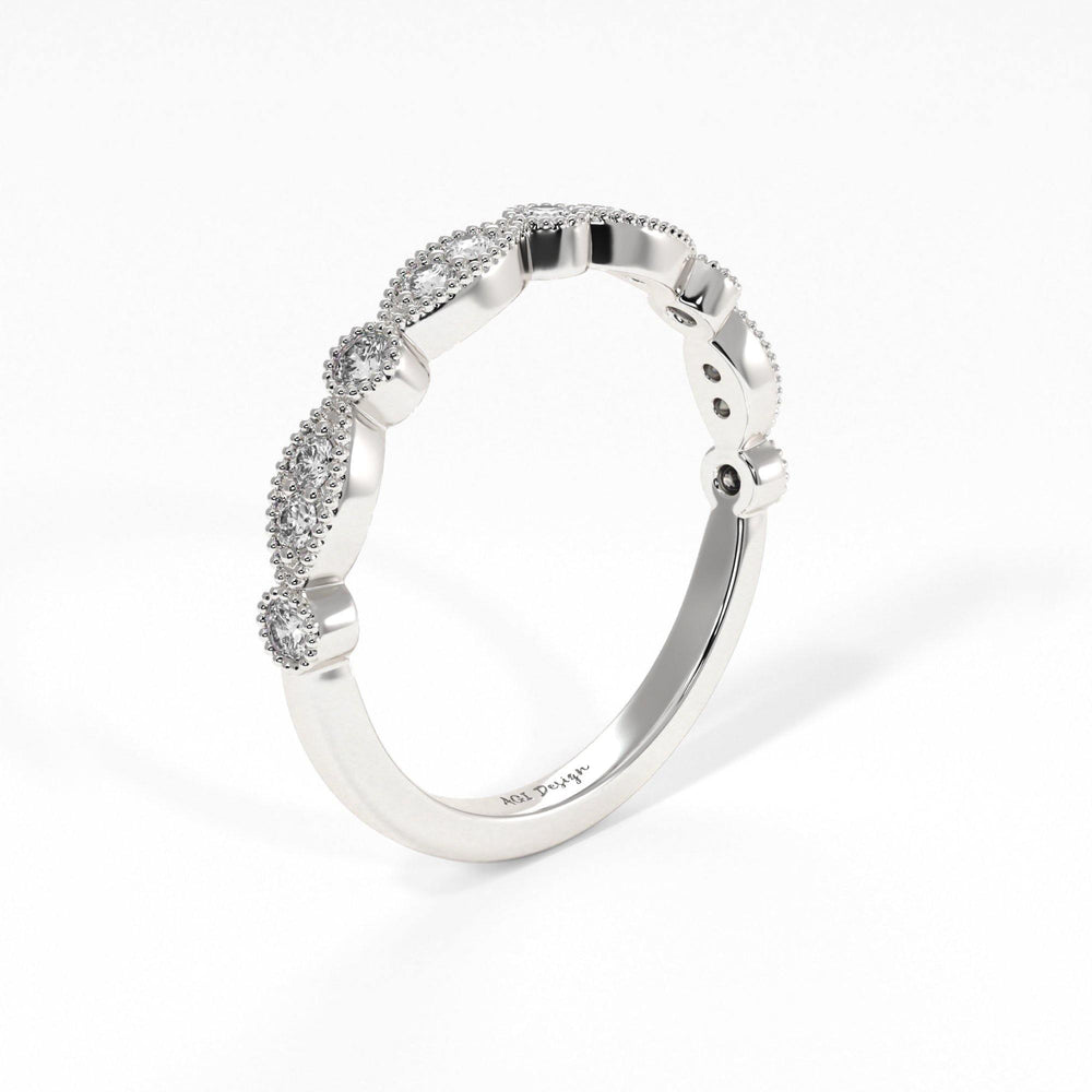 AGIDesignShop Lena Semi-Eternity Wedding Band