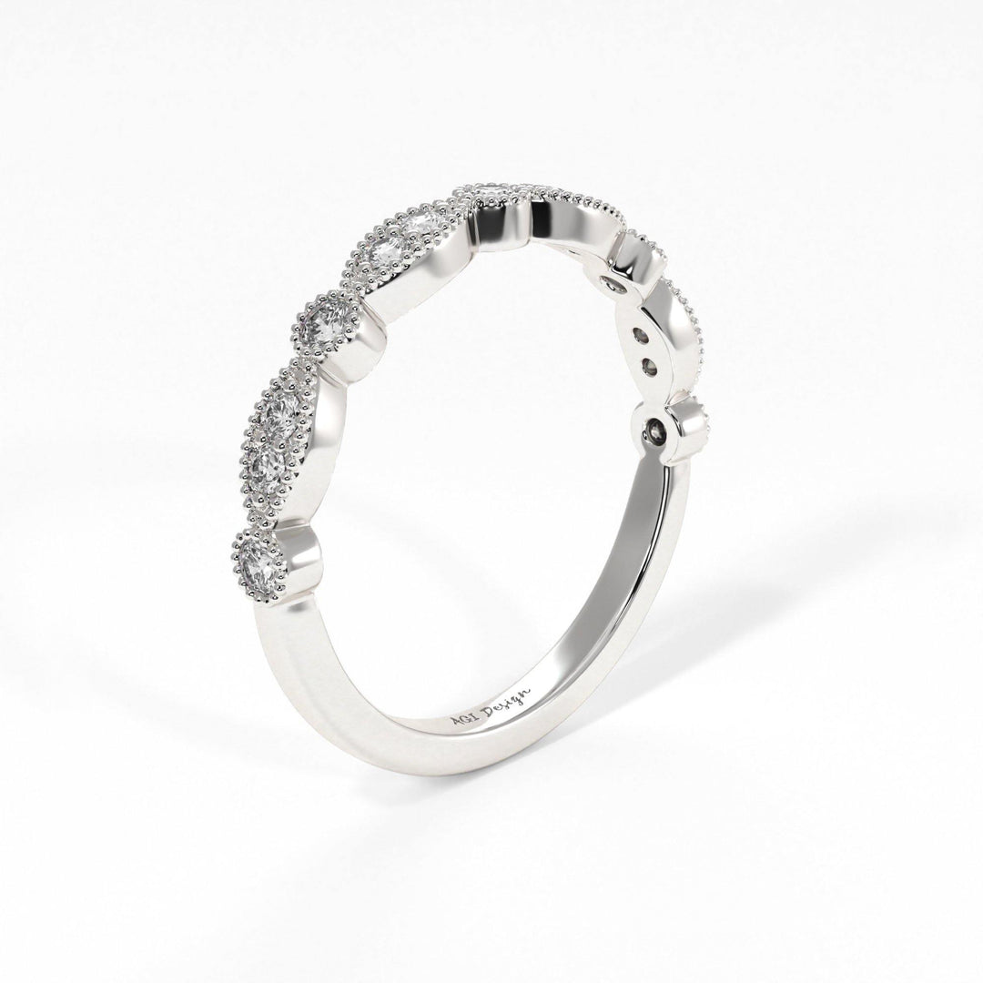 AGIDesignShop Lena Semi-Eternity Wedding Band