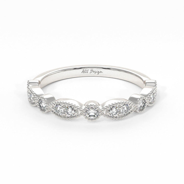 AGIDesignShop Lena Semi-Eternity Wedding Band