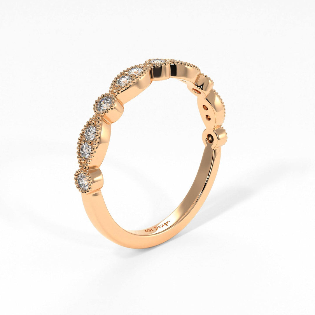 AGIDesignShop Lena Semi-Eternity Wedding Band
