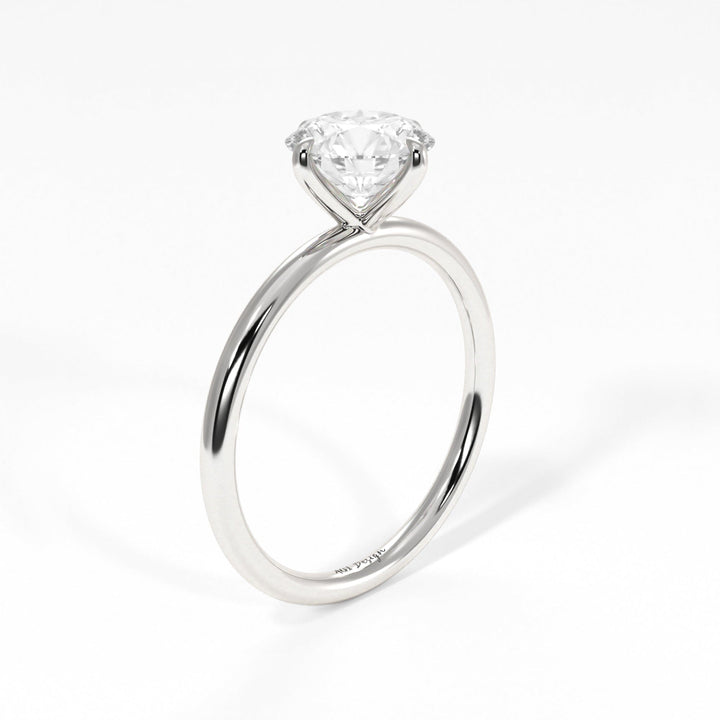AGIDesignShop Lisa Round Moissanite Engagement Ring