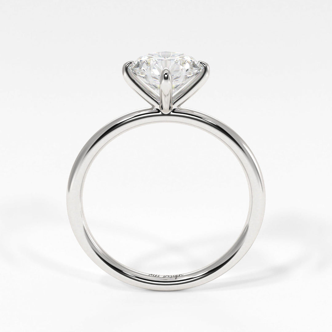 AGIDesignShop Lisa Round Moissanite Engagement Ring