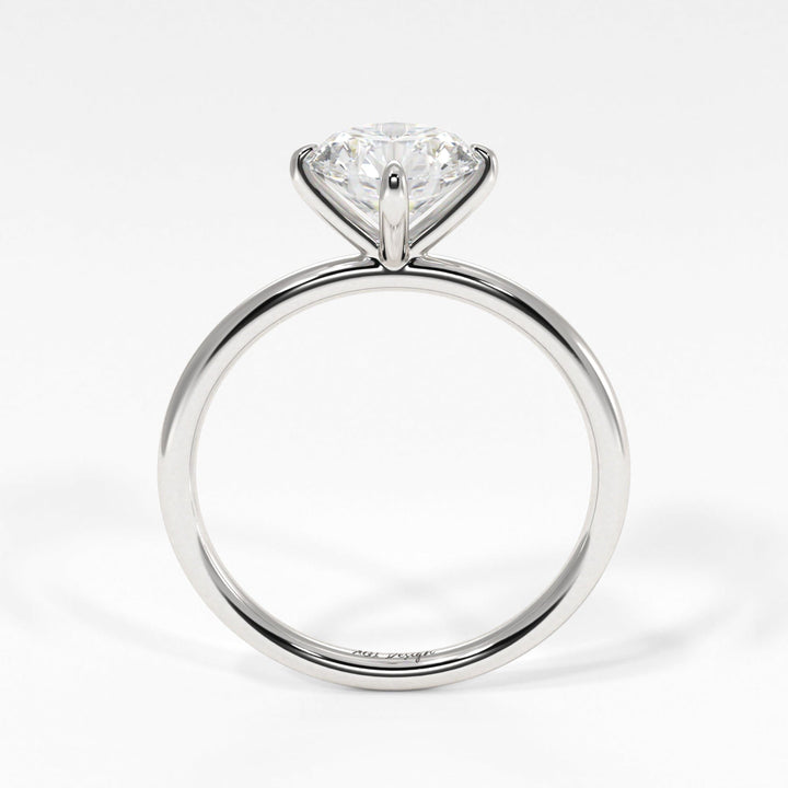 AGIDesignShop Lisa Round Moissanite Engagement Ring