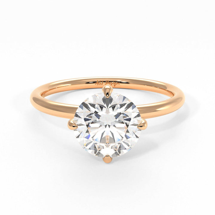 AGIDesignShop Lisa Round Moissanite Engagement Ring