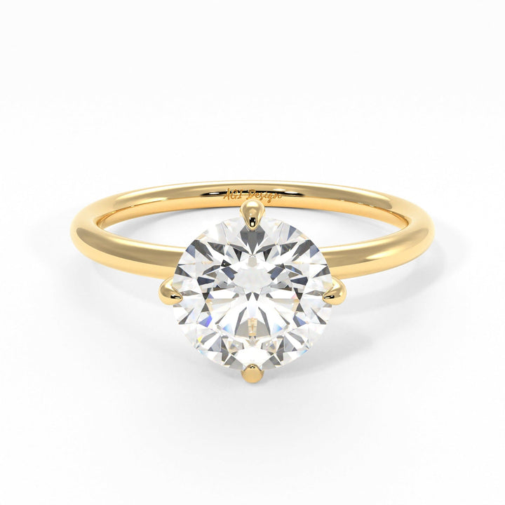 AGIDesignShop Lisa Round Moissanite Engagement Ring