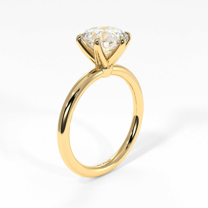 AGIDesignShop Luise Round Moissanite Engagement Ring