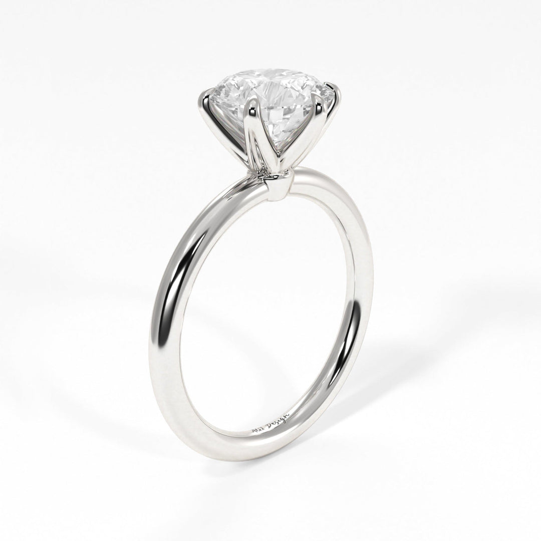 AGIDesignShop Luise Round Moissanite Engagement Ring