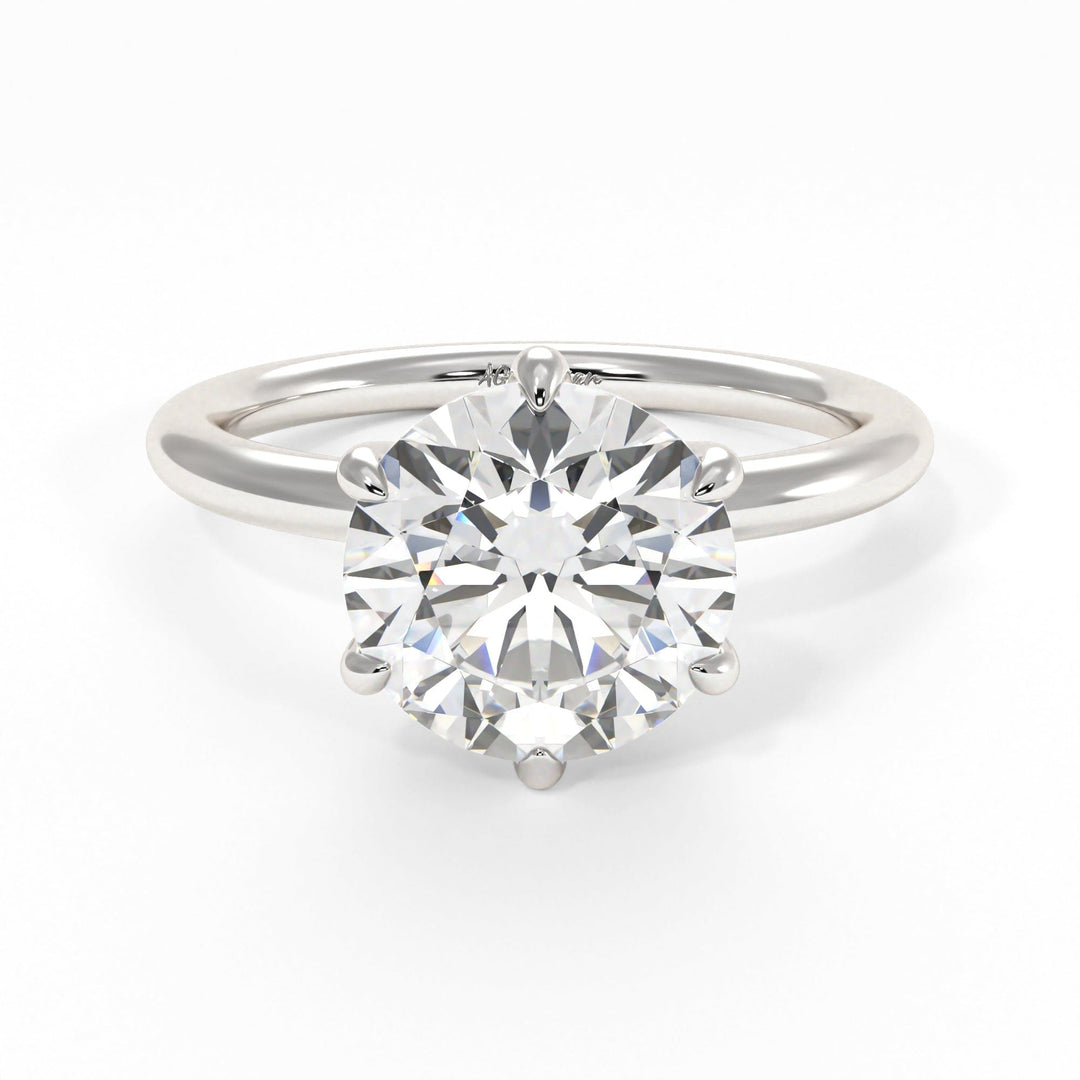 AGIDesignShop Luise Round Moissanite Engagement Ring