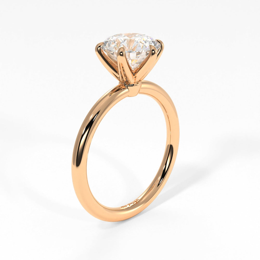 AGIDesignShop Luise Round Moissanite Engagement Ring