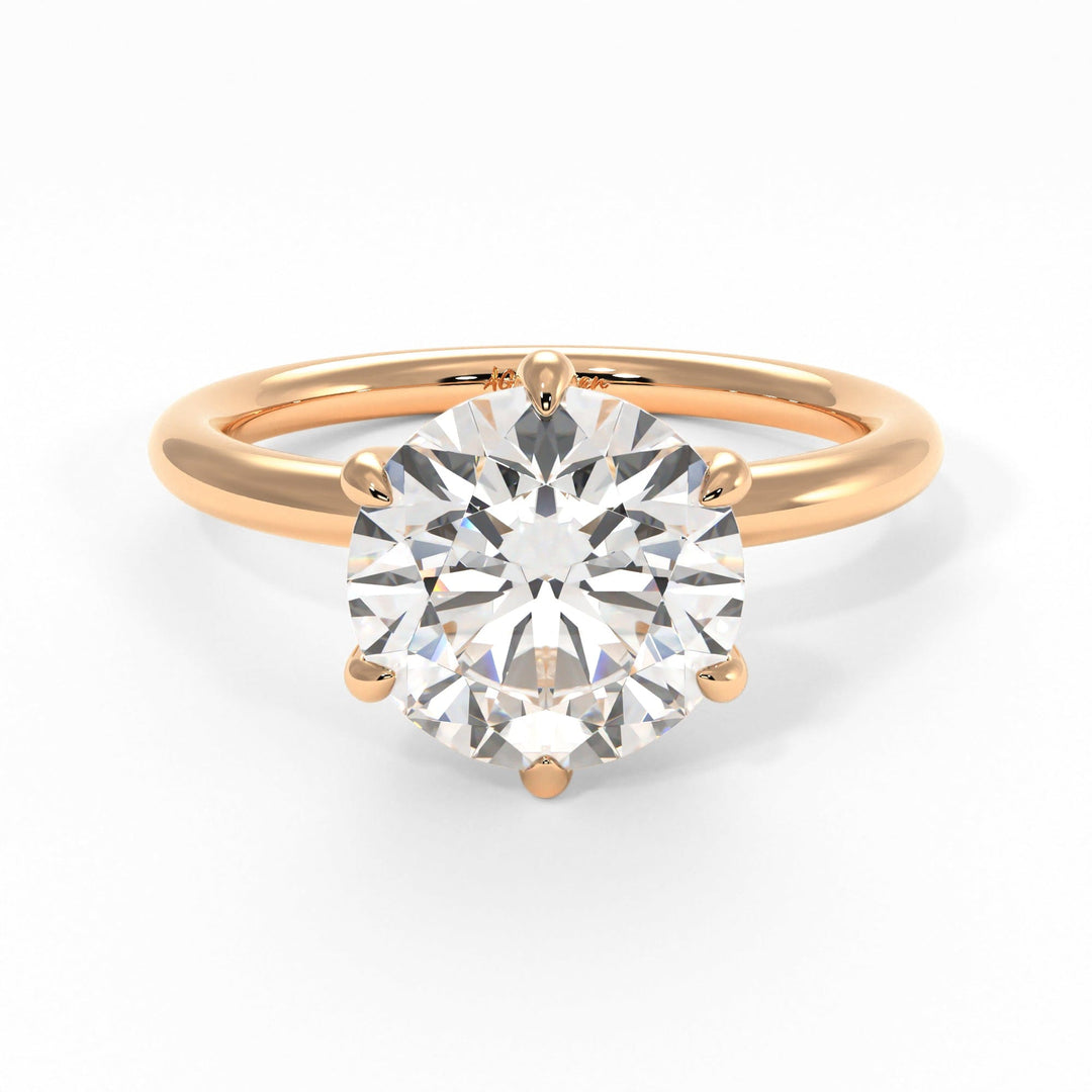 AGIDesignShop Luise Round Moissanite Engagement Ring