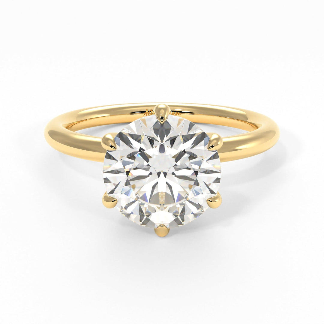 AGIDesignShop Luise Round Moissanite Engagement Ring