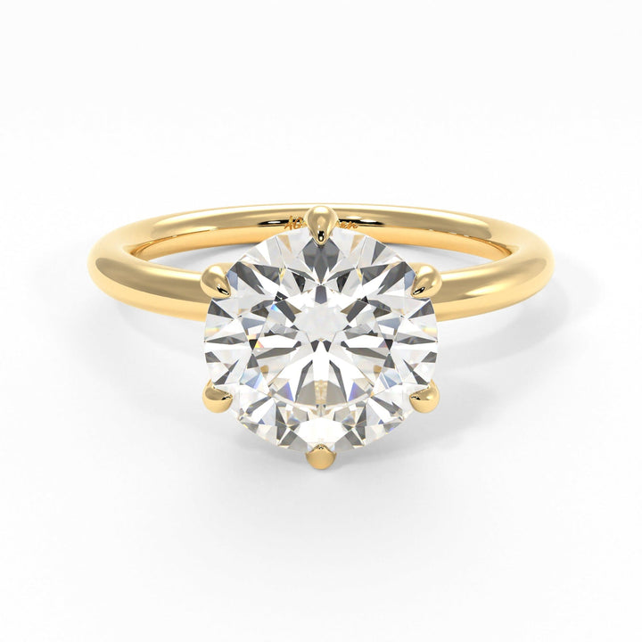 AGIDesignShop Luise Round Moissanite Engagement Ring