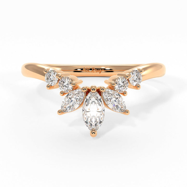 AGI Design Mia lab-created diamond curved wedding band