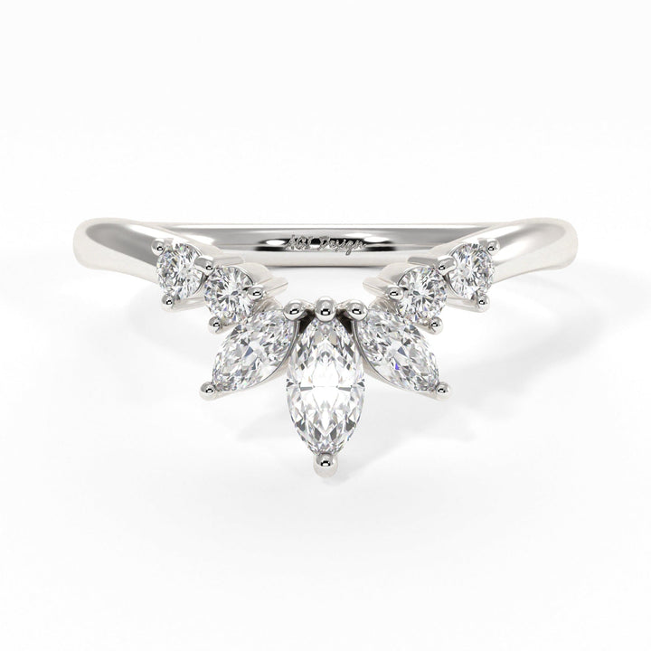 AGI Design Mia lab-created diamond curved wedding band