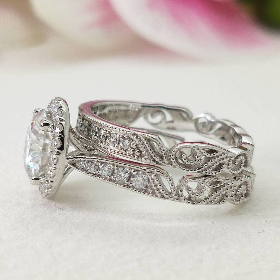 AGIDesignShop Mila  Round Moissanite Engagement