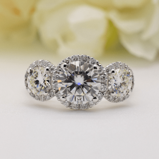 AGIDesignShop Nadia Round Moissanite Engagement Ring