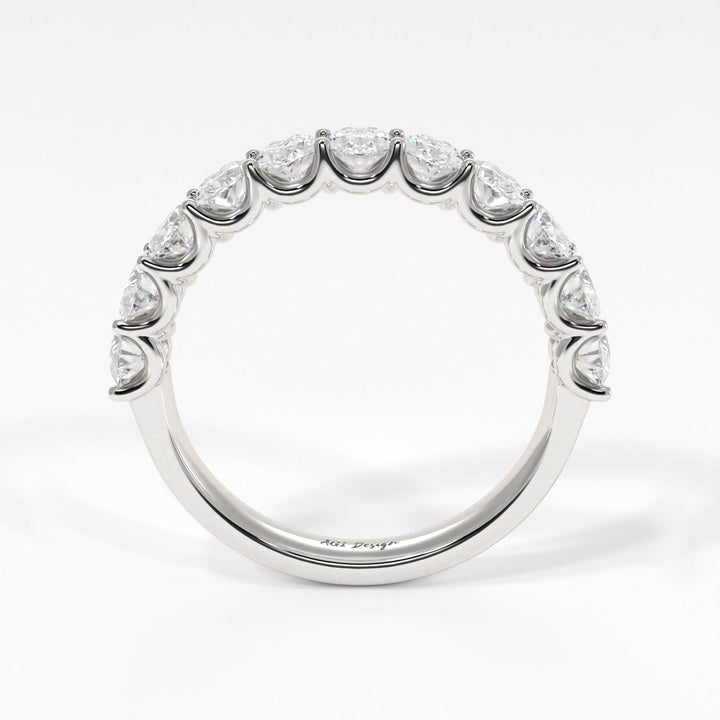 AGI Design Nika Oval Lab-Created Diamonds Wedding Band