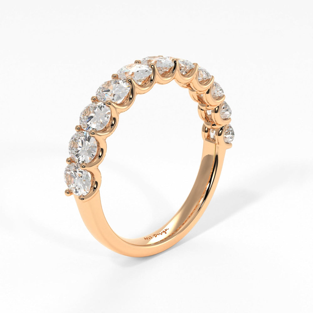 AGI Design Nika Oval Lab-Created Diamonds Wedding Band