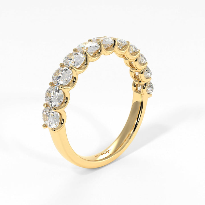AGI Design Nika Oval Lab-Created Diamonds Wedding Band