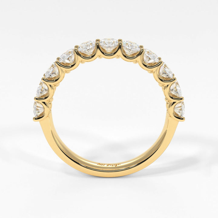 AGI Design Nika Oval Lab-Created Diamonds Wedding Band
