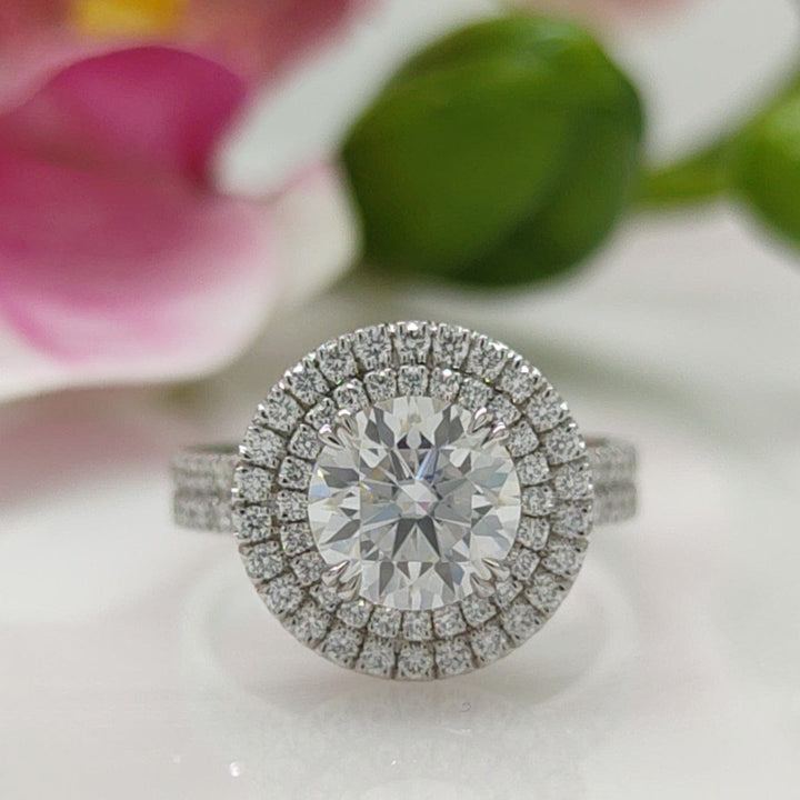 AGI Design Nola 2ct Round Moissanite Engagement Ring