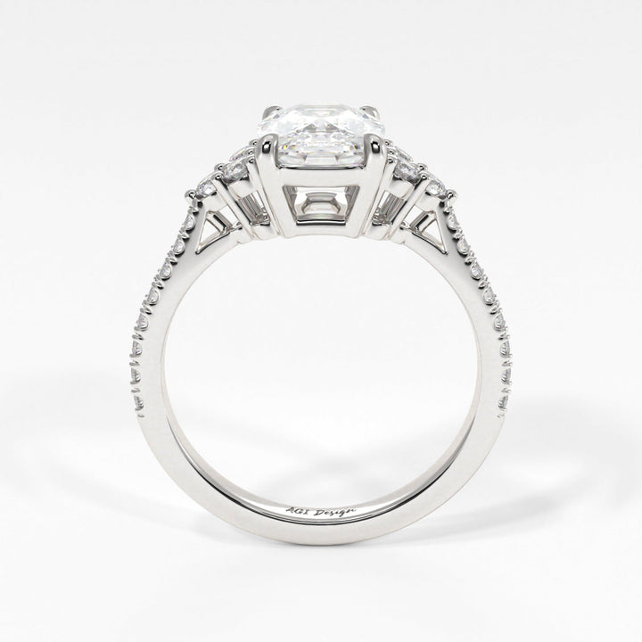 AGI Design Olivia Elongated Cushion Moissanite Engagement Ring