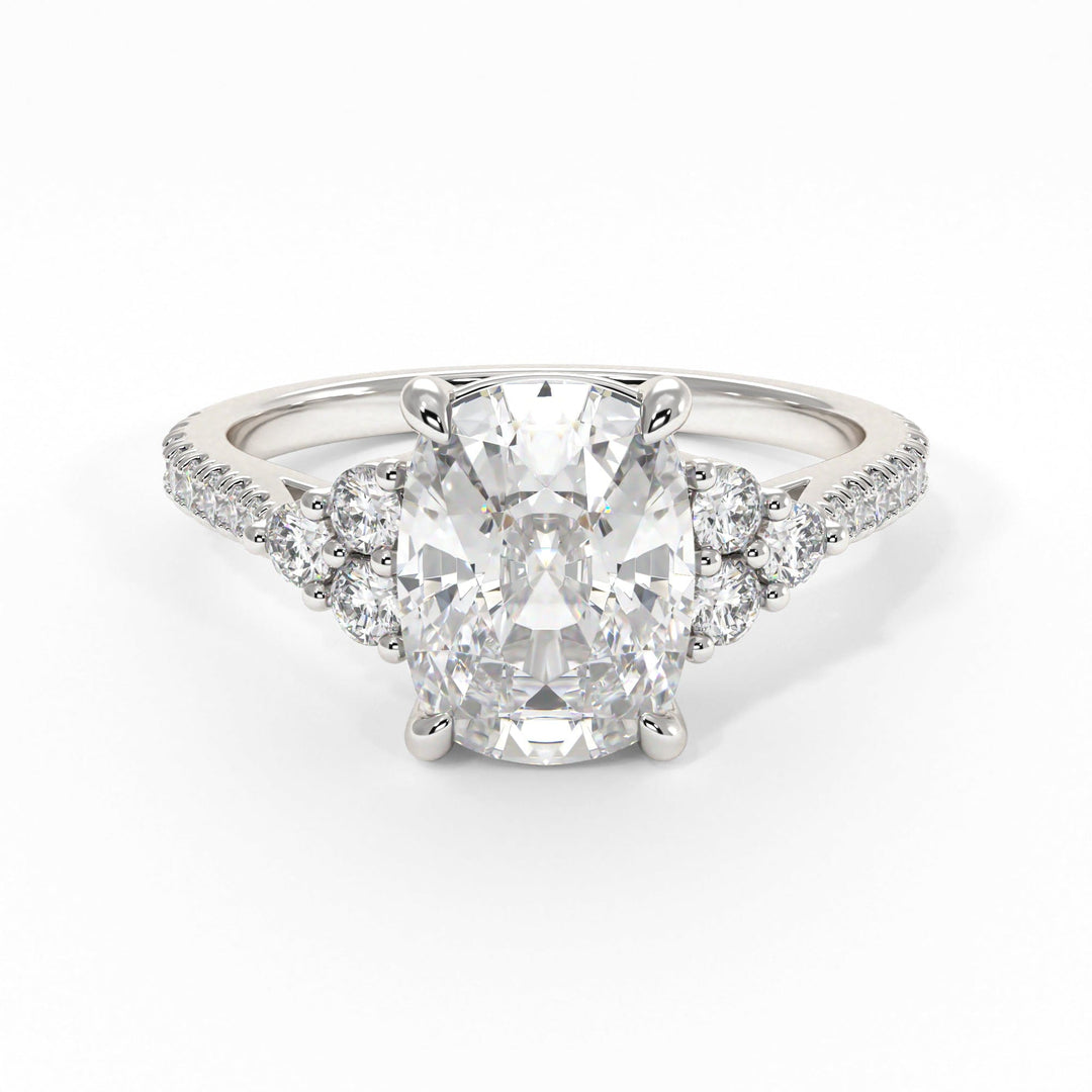 AGI Design Olivia Elongated Cushion Moissanite Engagement Ring