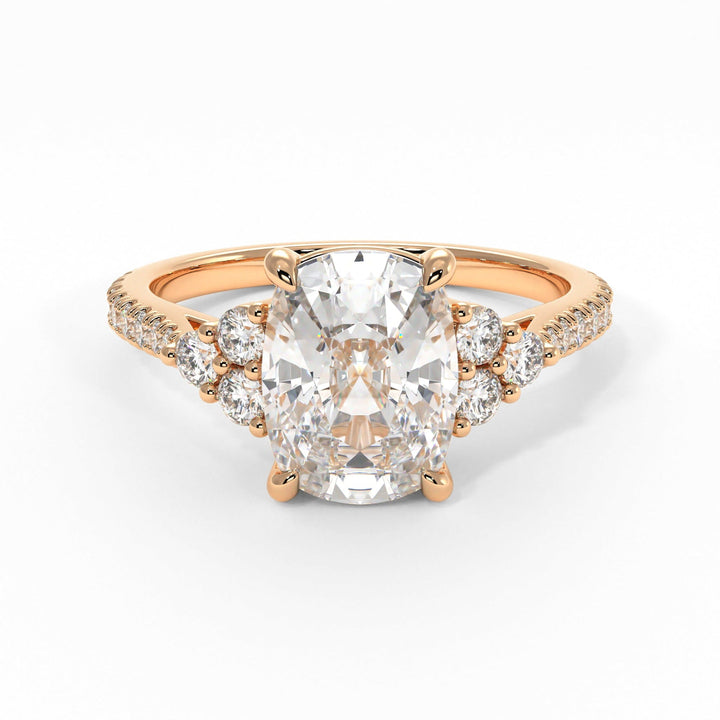 AGI Design Olivia Elongated Cushion Moissanite Engagement Ring